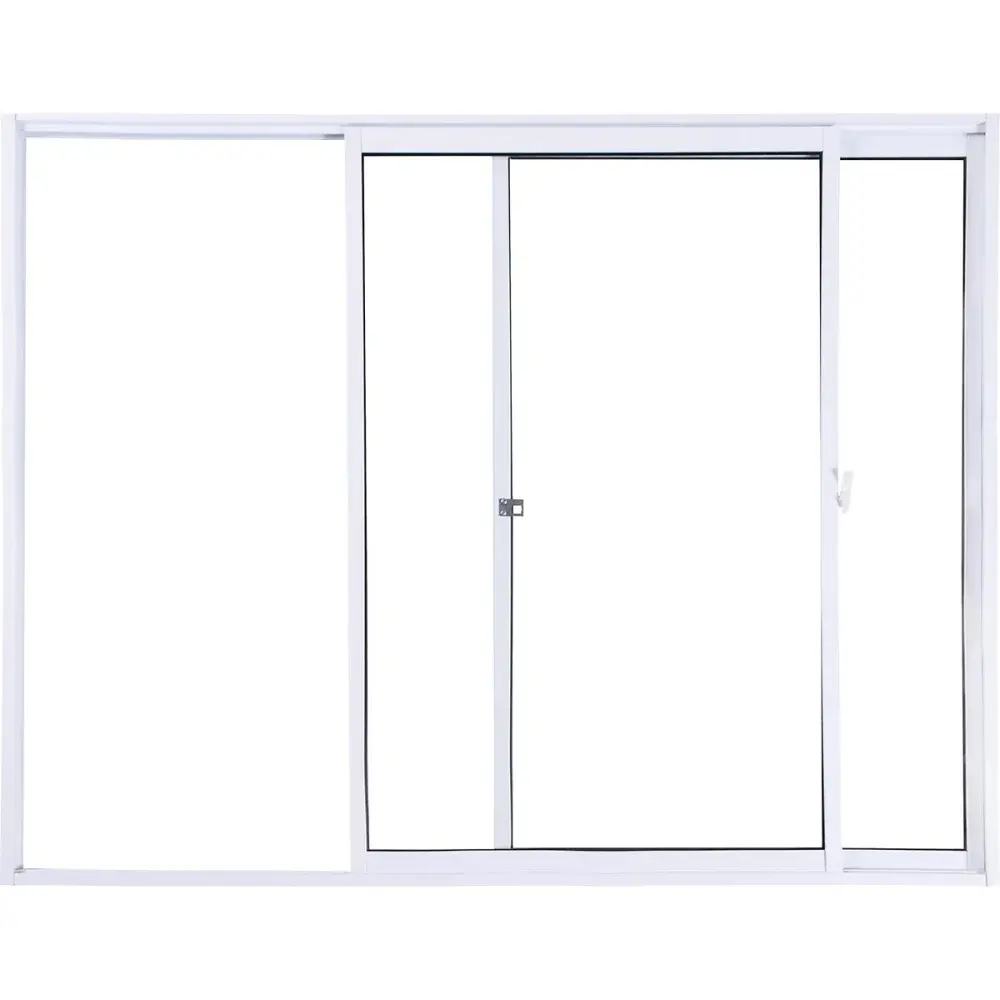Janela alumínio slim branca 2 folhas 100X120CM Aluvid - Imagem 2
