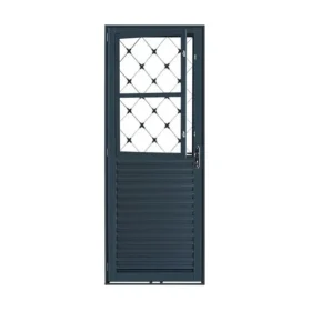 PORTA MISTA XADREZ C/POSTIGO 85X215 ESQUERDA VITRALFER